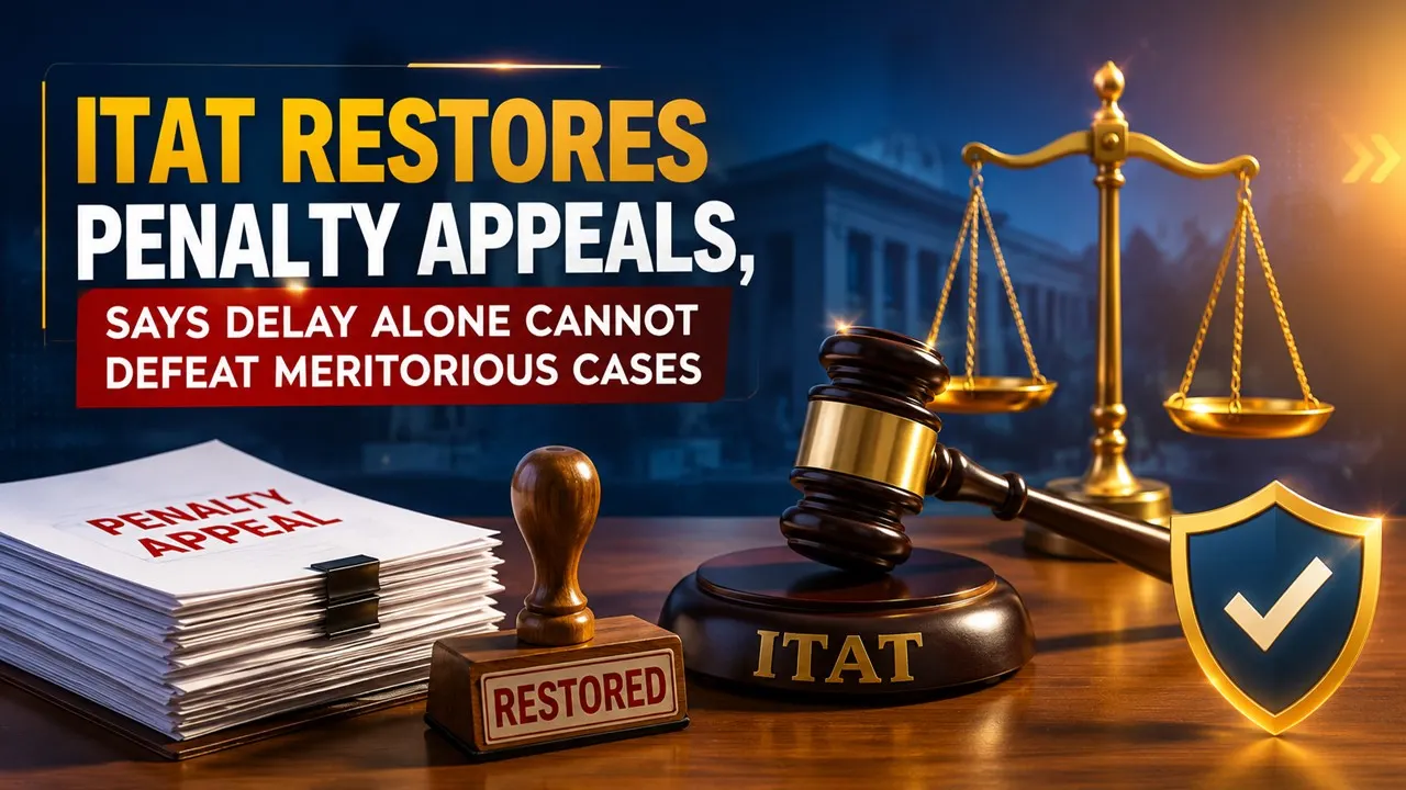 ITAT Restores Penalty Appeals, Says Delay Alone Cannot Defeat Meritorious Cases