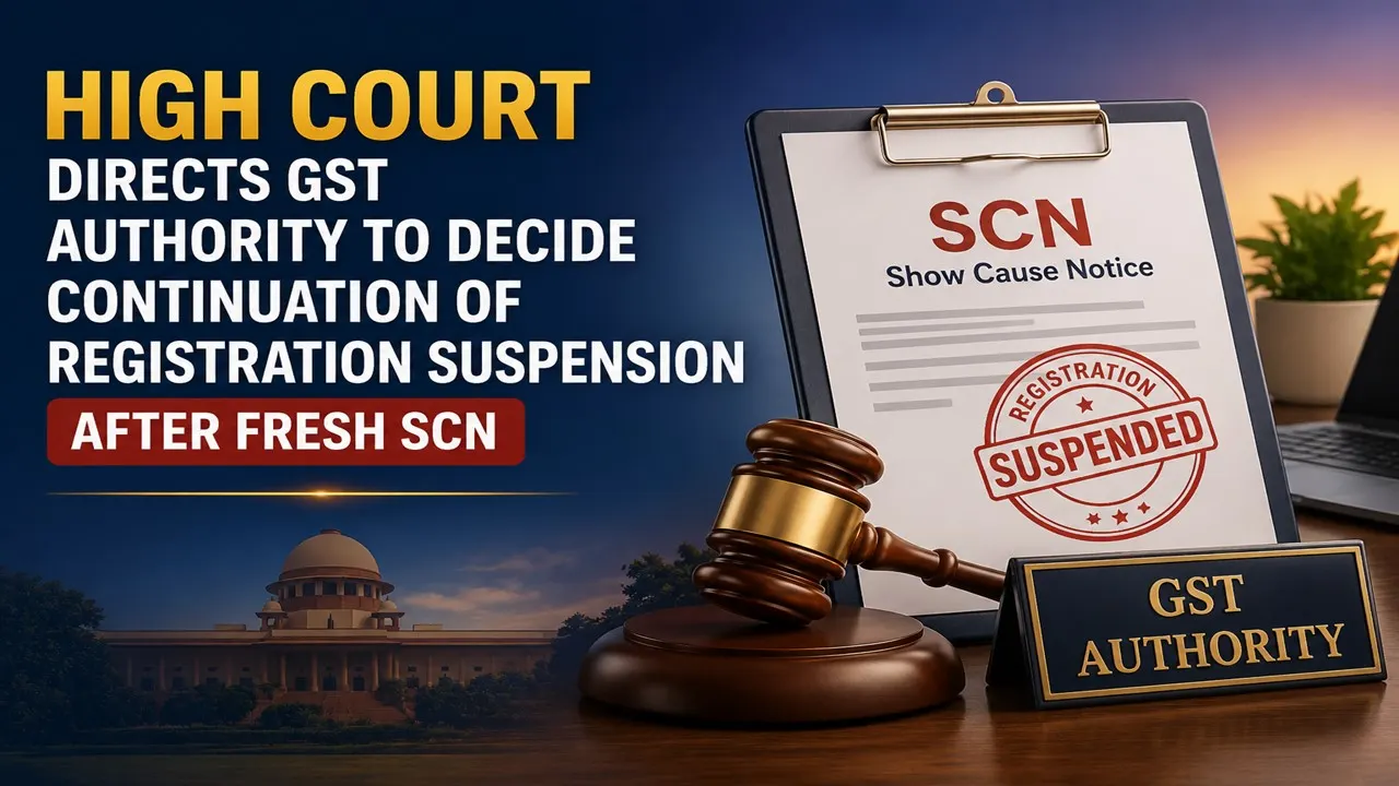 High Court Directs GST Authority to Decide Continuation of Registration Suspension After Fresh SCN
