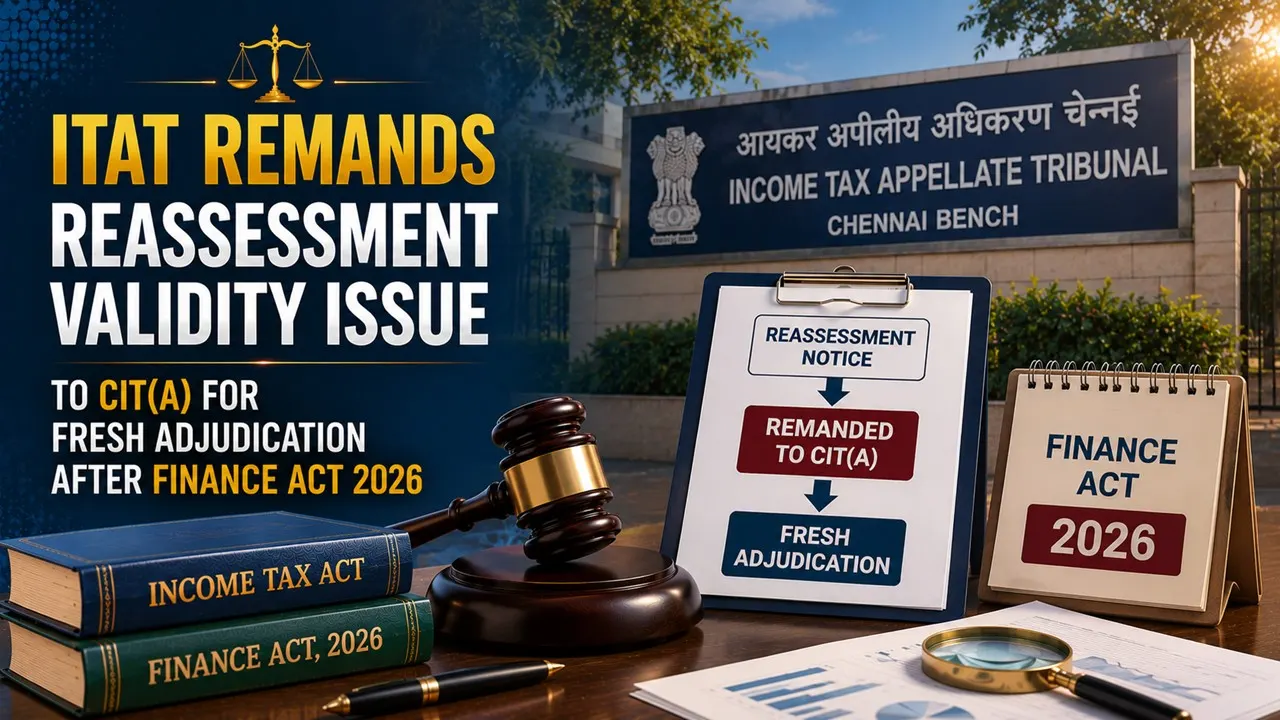 ITAT Remands Reassessment Validity Issue to CIT(A) for Fresh Adjudication After Finance Act 2026 Developments
