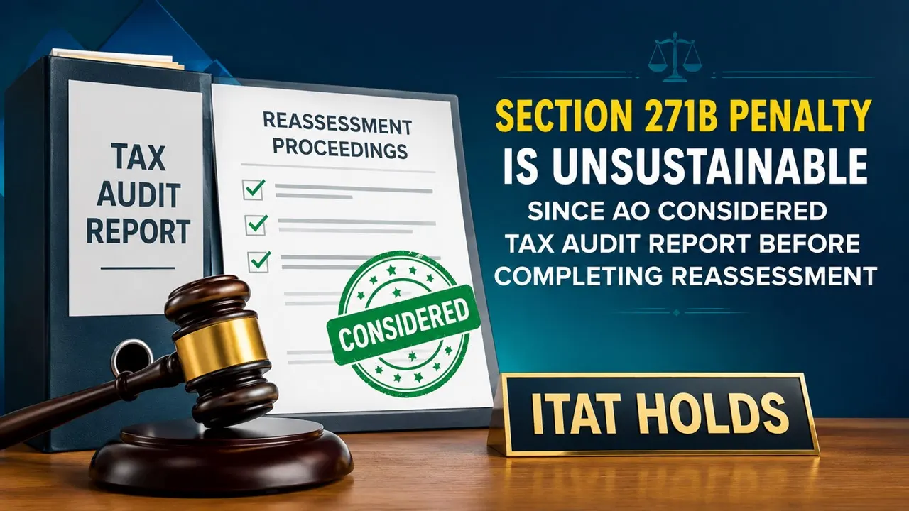 Section 271B Penalty Is Unsustainable Since AO Considered Tax Audit Report Before Completing Reassessment, Holds ITAT