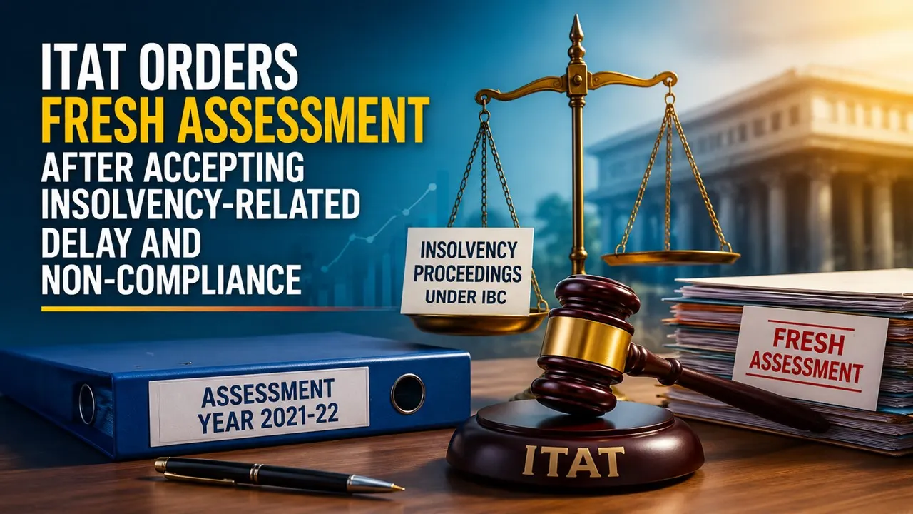 ITAT Orders Fresh Assessment After Accepting Insolvency-Related Delay and Non-Compliance