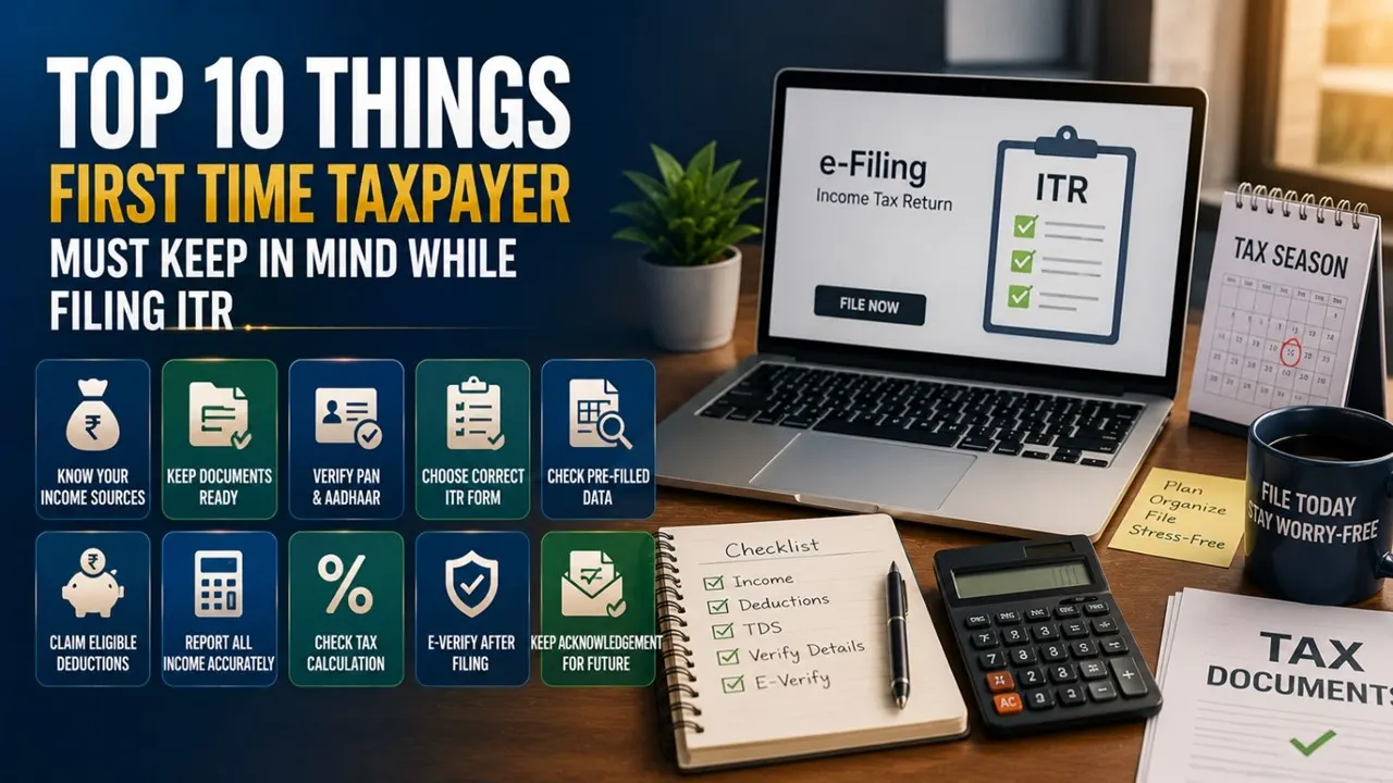 ITR Filing 2026: Top 10 Things First-Time Taxpayers Must Know Before Filing Returns