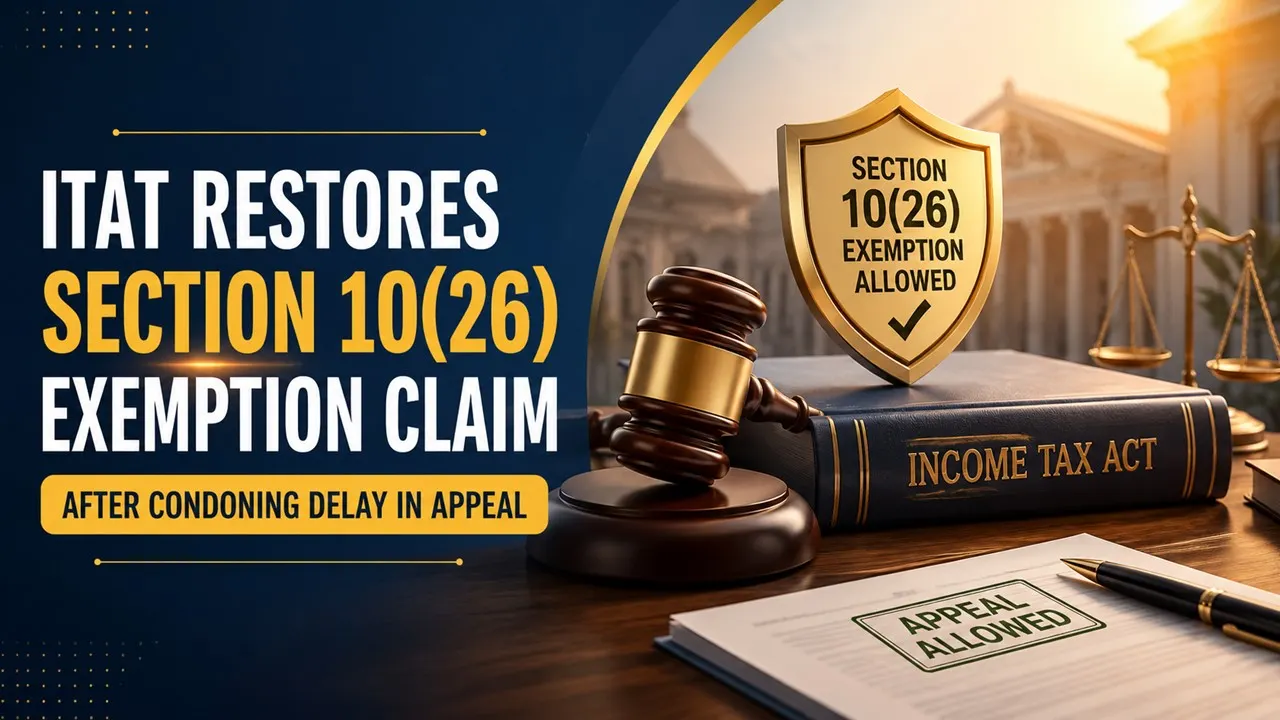 ITAT Restores Section 10(26) Exemption Claim After Condoning Delay in Appeal