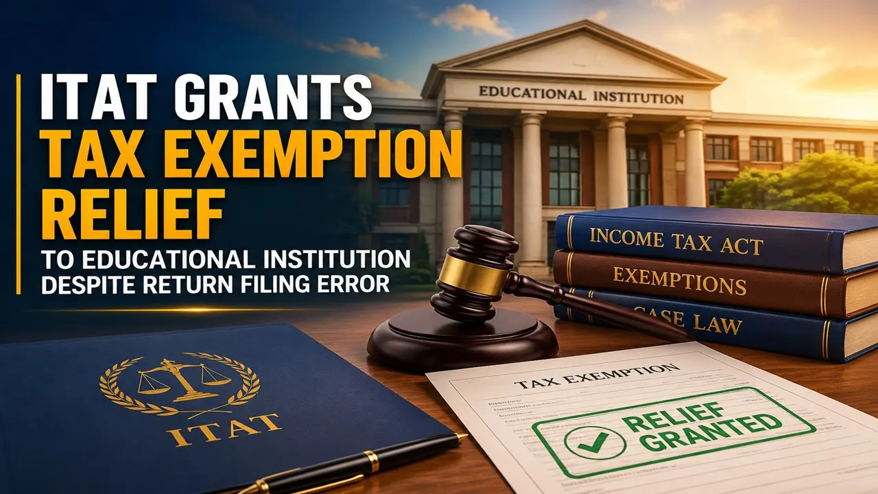 ITAT Grants Tax Exemption Relief to Educational Institution Despite Return Filing Error