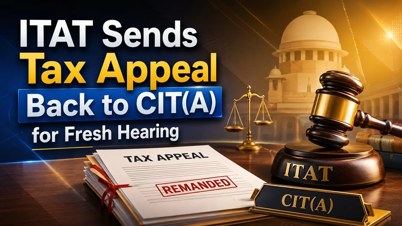ITAT Sends Tax Appeal Back To CIT(A) For Fresh Hearing After Granting Opportunity