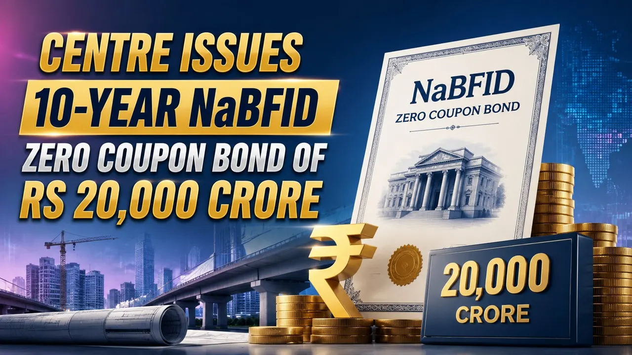 Centre Issues 10-Year NaBFID Zero Coupon Bond of Rs 20,000 Crore