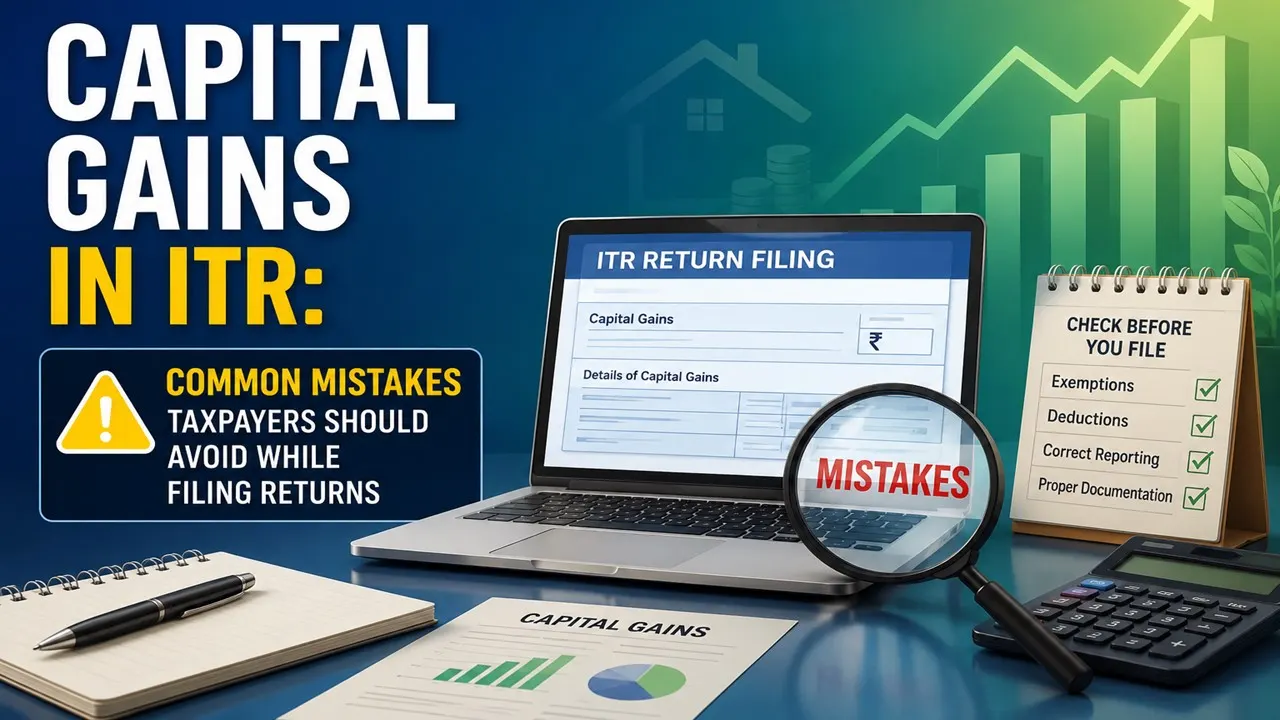 Capital Gains in ITR: Common Mistakes Taxpayers Should Avoid While Filing Returns