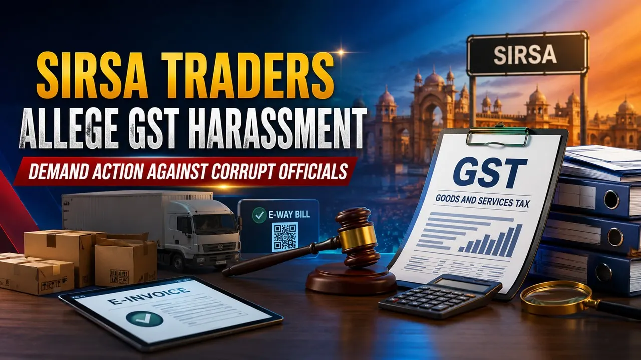 Sirsa Traders Allege GST Harassment, Demand Action Against Corrupt Officials