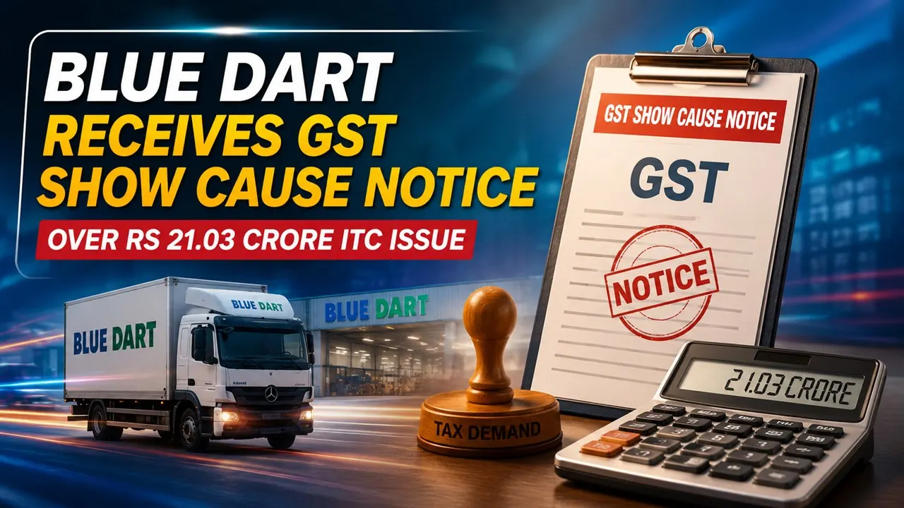 Blue Dart Receives GST Show Cause Notice Over Rs 21.03 Crore ITC Issue