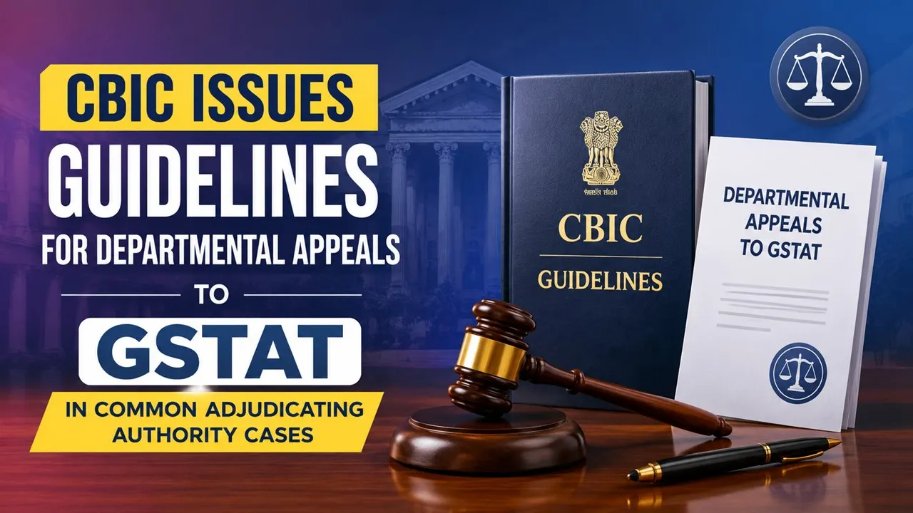  CBIC Issues Guidelines for Departmental Appeals to GSTAT in Common Adjudicating Authority Cases