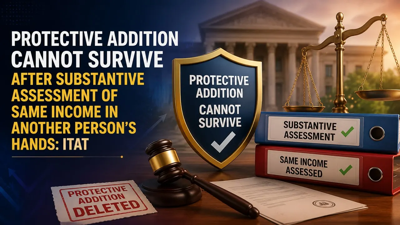 Protective Addition Cannot Survive After Substantive Assessment of Same Income in Another Person’s Hands: ITAT