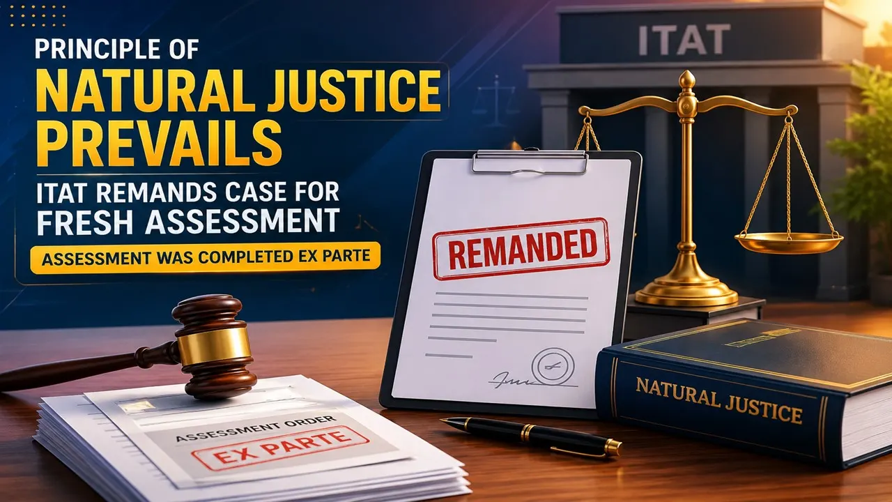 Principle of Natural Justice Prevails: ITAT Remands Case for Fresh Assessment After Finding Assessment Was Completed Ex Parte