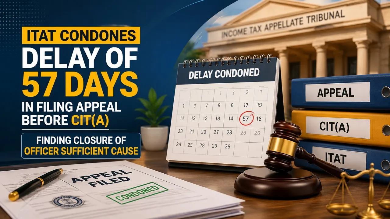 ITAT Condones Delay of 57 Days in Filing Appeal Before CIT(A), Finding Closure of Officer Sufficient Cause