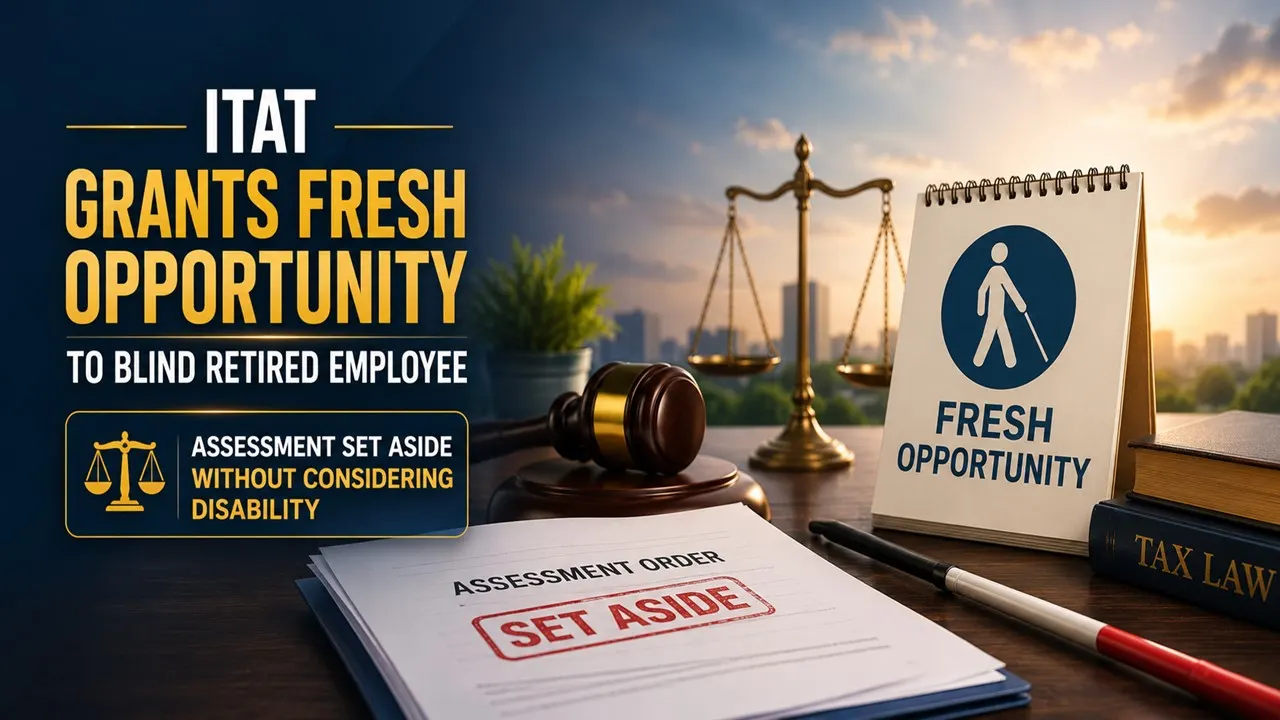 ITAT Grants Fresh Opportunity to Blind Retired Employee And Sets Aside Assessment Passed Without Considering Disability
