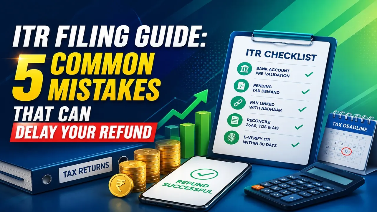 ITR Filing Guide: 5 Common Mistakes That Can Delay Your Income Tax Refund