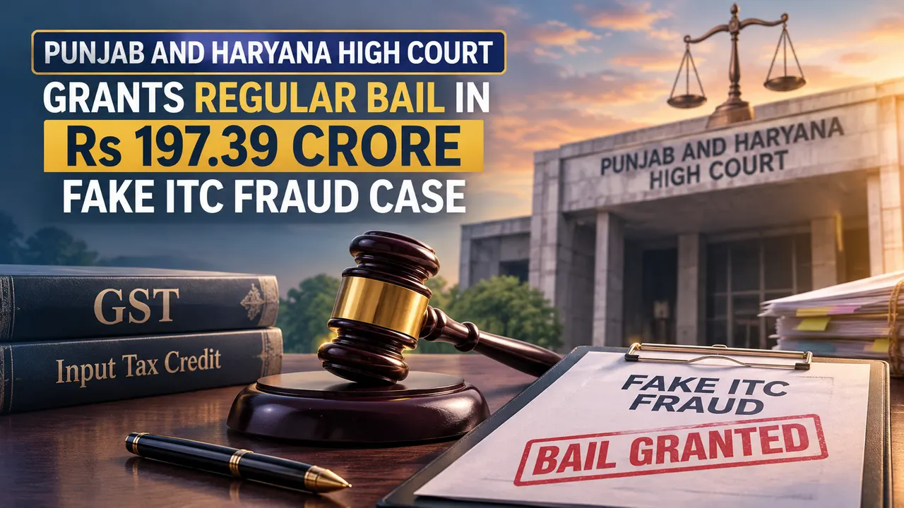 High Court Grants Regular Bail in Rs 197.39 Crore Fake ITC Fraud Case