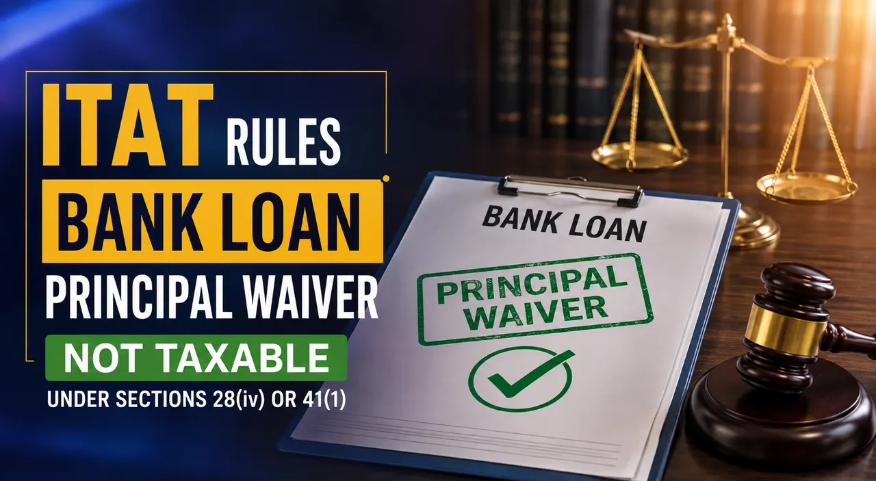 ITAT Rules Bank Loan Principal Waiver Not Taxable Under Sections 28(iv) or 41(1)