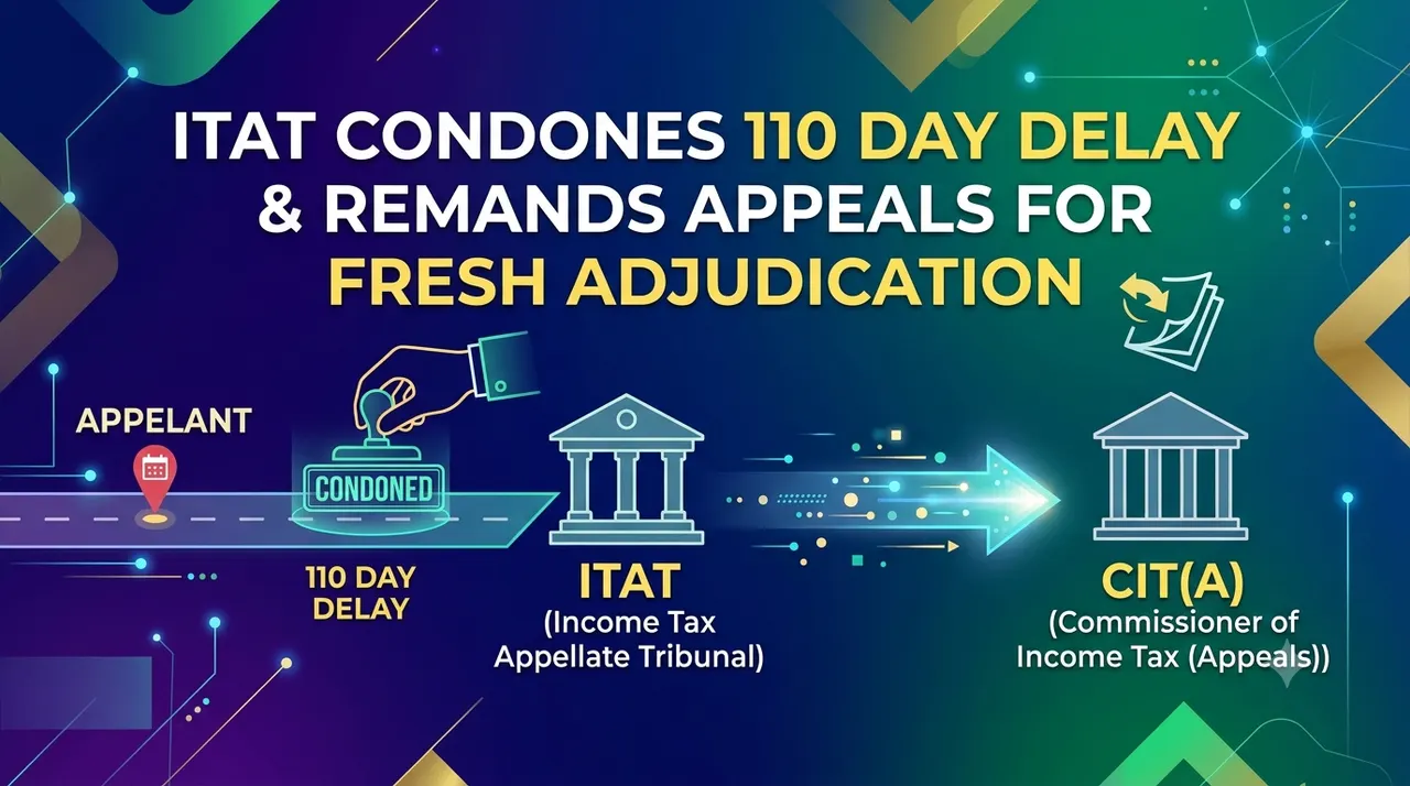ITAT Condones 110 Day Delay and Remands Appeals to CIT(A) for Fresh Adjudication