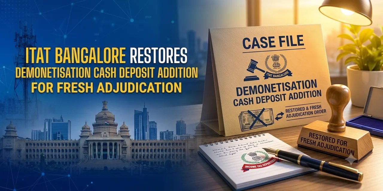 ITAT Bangalore Restores Demonetisation Cash Deposit Addition for Fresh Adjudication