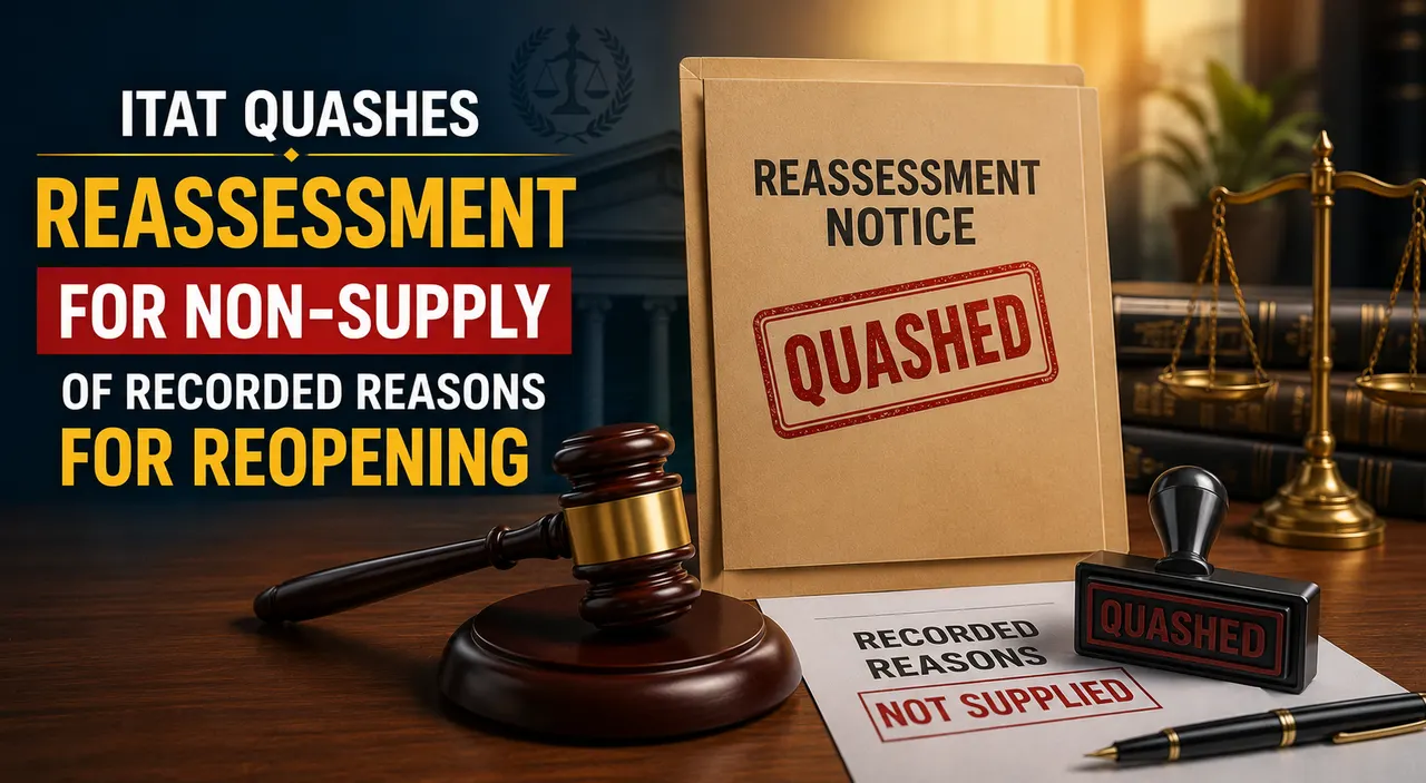 ITAT Quashes Reassessment for Non-Supply of Recorded Reasons for Reopening