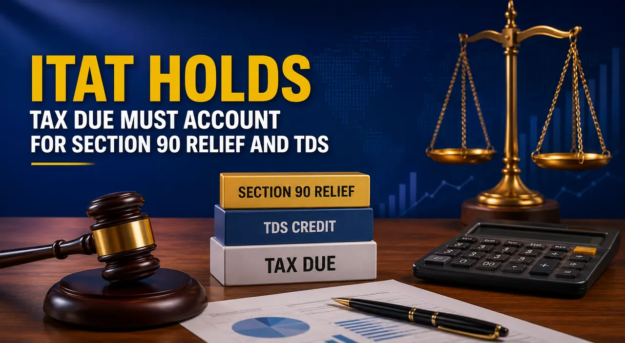ITAT Holds Tax Due Must Account for Section 90 Relief and TDS