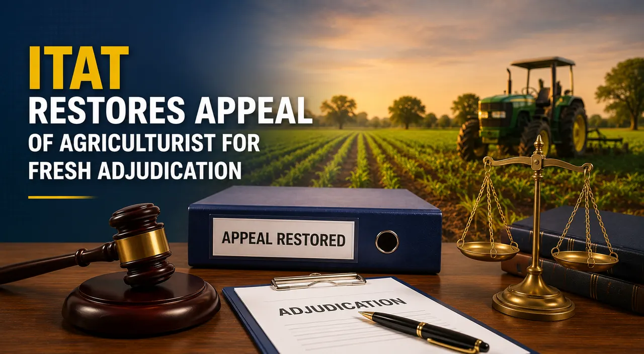 ITAT Restores Appeal of Agriculturist for Fresh Adjudication