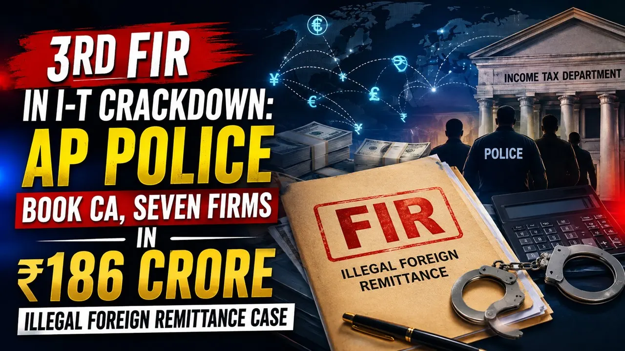 3rd FIR in I-T Crackdown: AP Police Book CA, Seven Firms in Rs 186 Crore Illegal Foreign Remittance Case