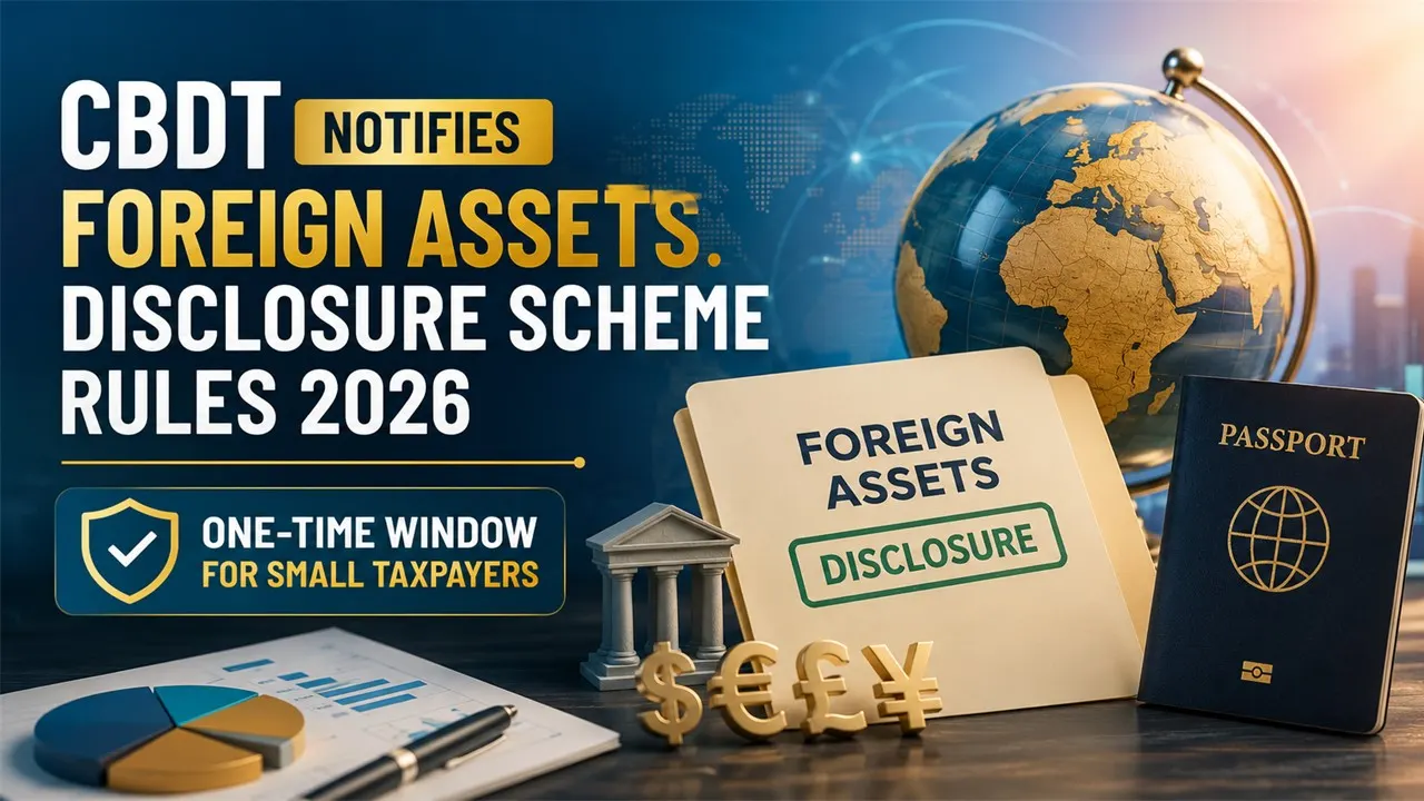 CBDT Notifies Foreign Assets Disclosure Scheme Rules 2026: One-Time Window for Small Taxpayers