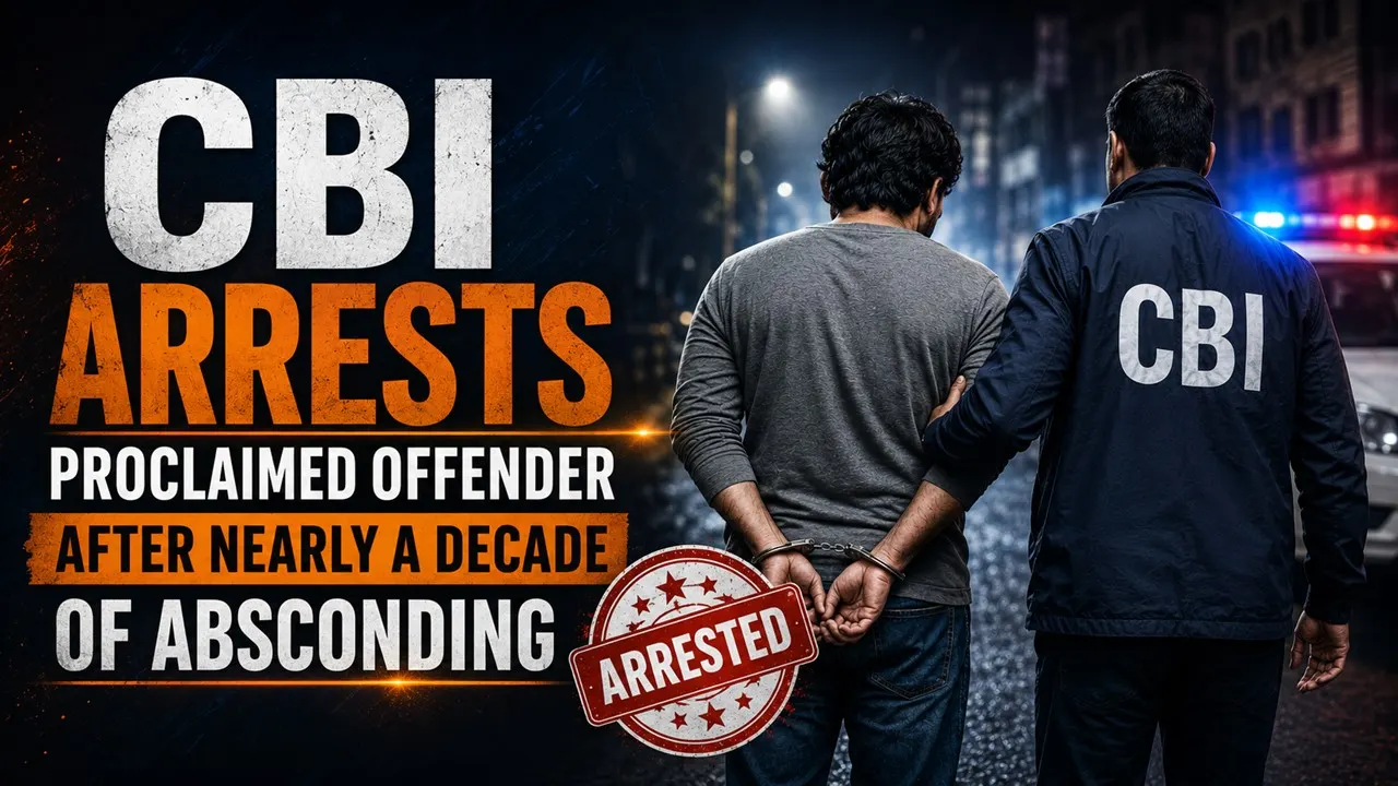 CBI Arrests Proclaimed Offender After Nearly a Decade of Absconding