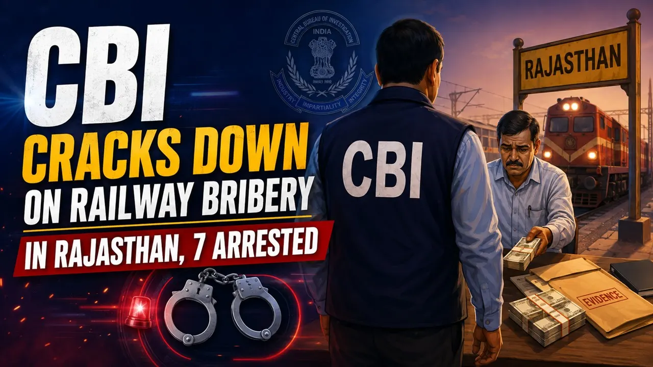 CBI Cracks Down on Railway Bribery in Rajasthan, 7 Arrested
