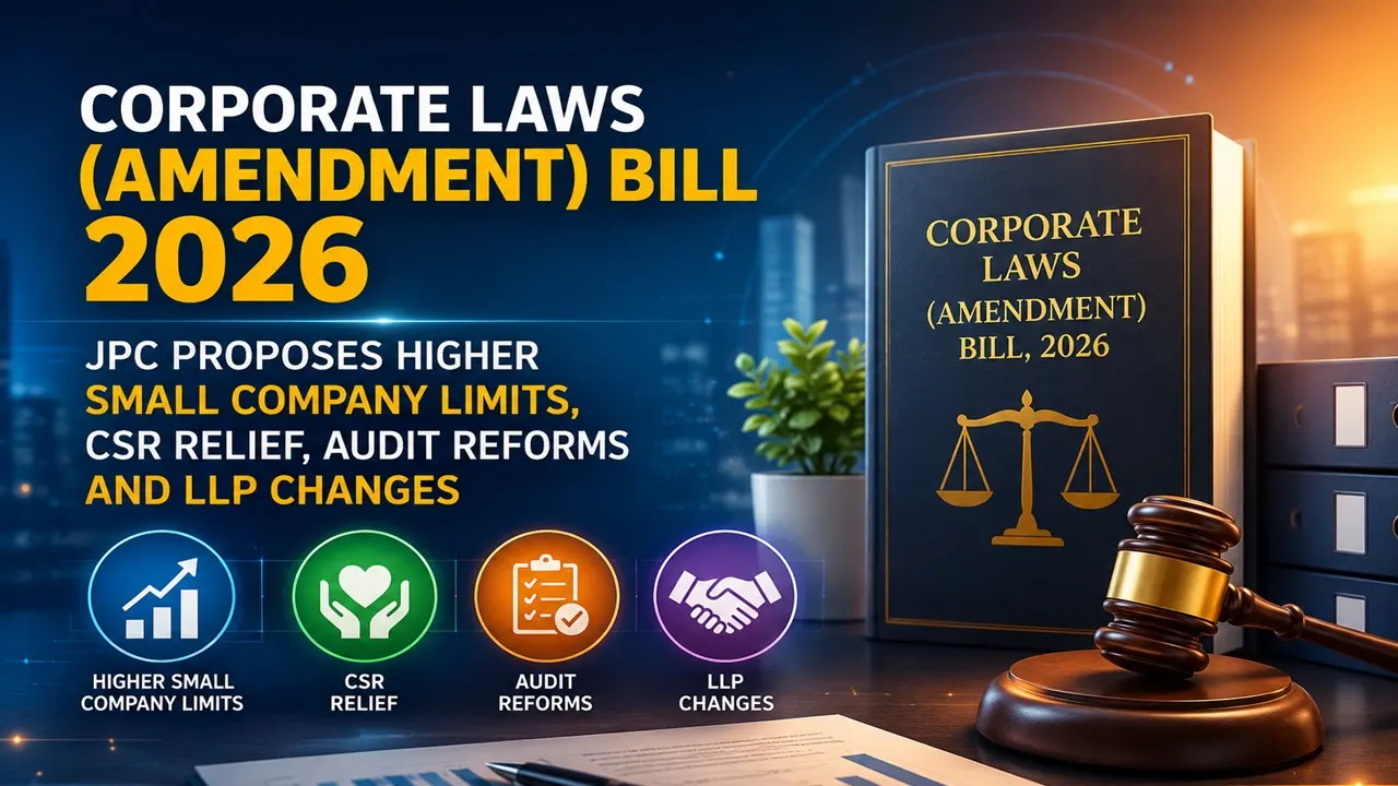 Corporate Laws (Amendment) Bill, 2026 Proposes Major Changes in Company Compliance Rules