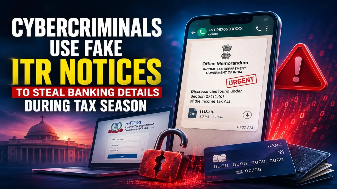 Income Tax Scam 2026: How Fake WhatsApp Notices Steal Banking Details