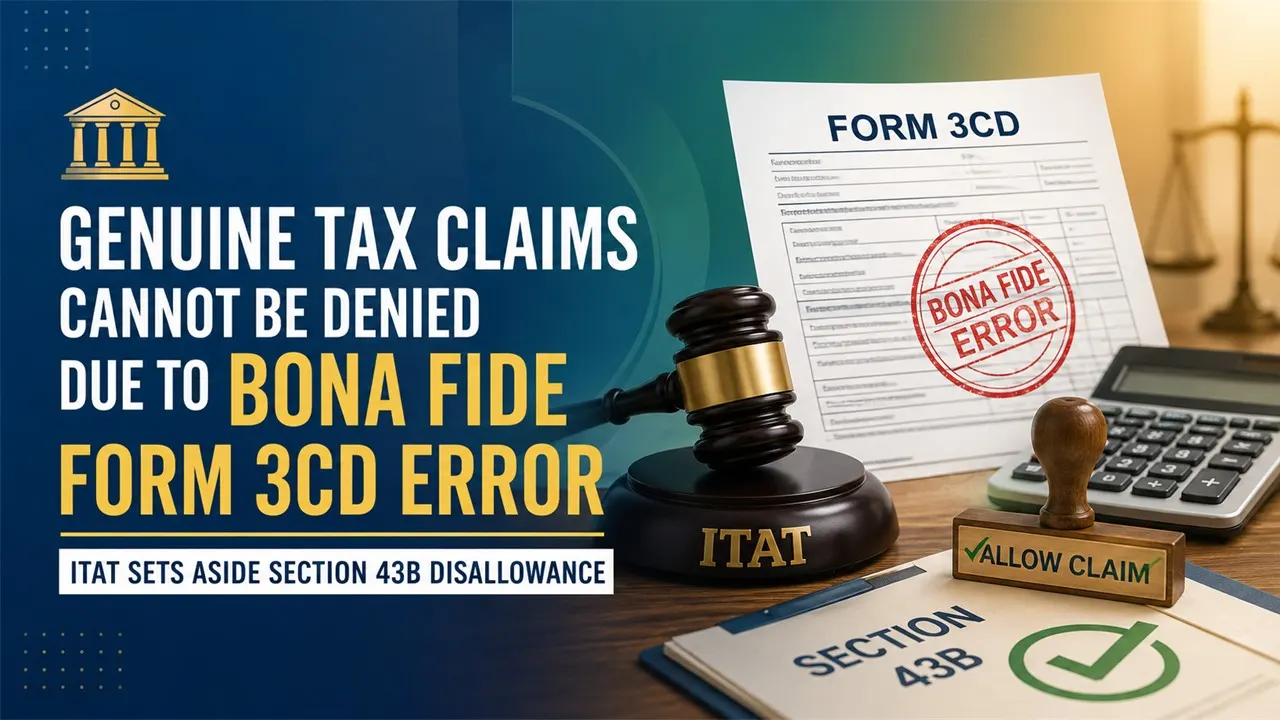 Genuine Tax Claims Cannot Be Denied Due to Bona Fide Form 3CD Error, ITAT Sets Aside Section 43B Disallowance