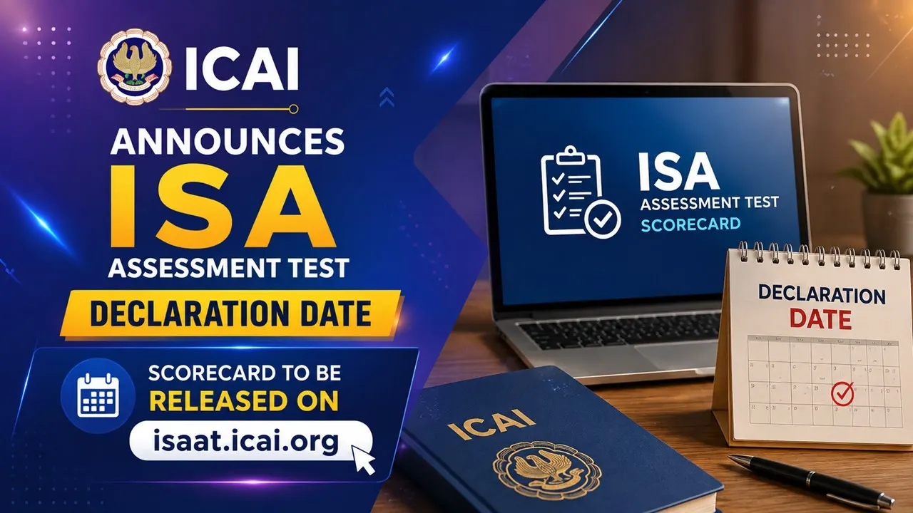 ICAI Announces ISA Assessment Test Declaration Date; Scorecard to Be Released on isaat.icai.org