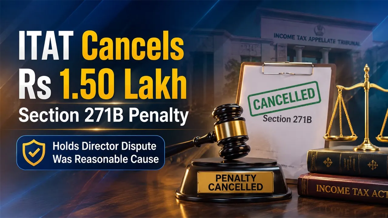 ITAT Cancels Rs 1.50 Lakh Section 271B Penalty, Holds Director Dispute Was Reasonable Cause