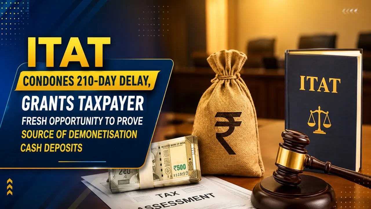 ITAT Condones 210-Day Delay, Grants Taxpayer Fresh Opportunity to Prove Source of Demonetisation Cash Deposits