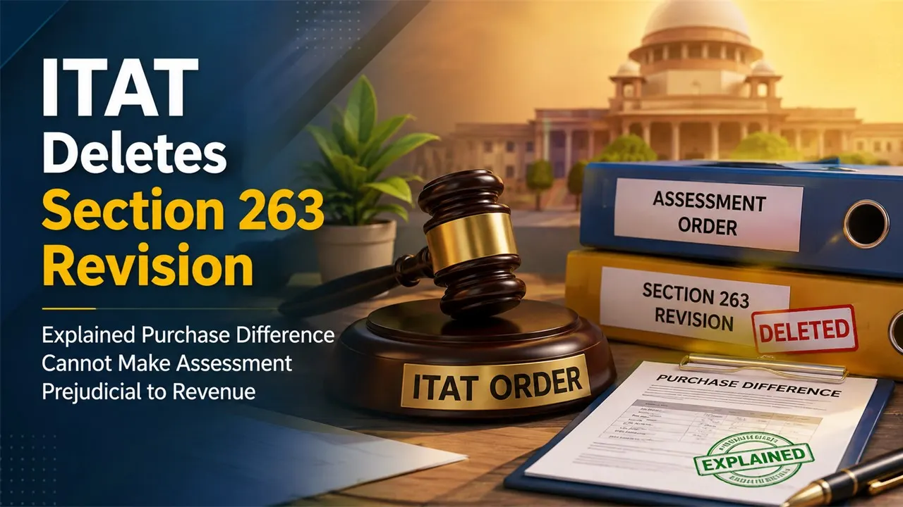 ITAT Deletes Section 263 Revision, Holds Explained Purchase Difference Cannot Make Assessment Prejudicial to Revenue