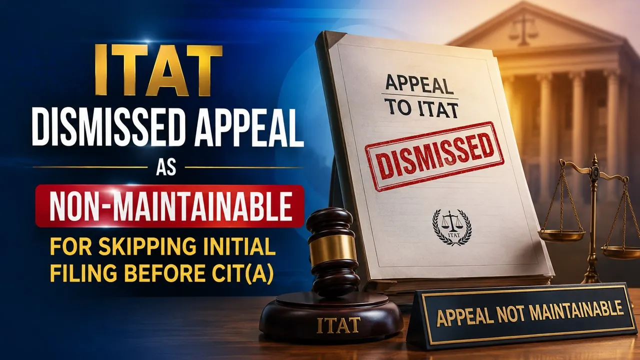 ITAT Dismissed Appeal as Non-Maintainable for Skipping Initial Filing Before CIT(A)