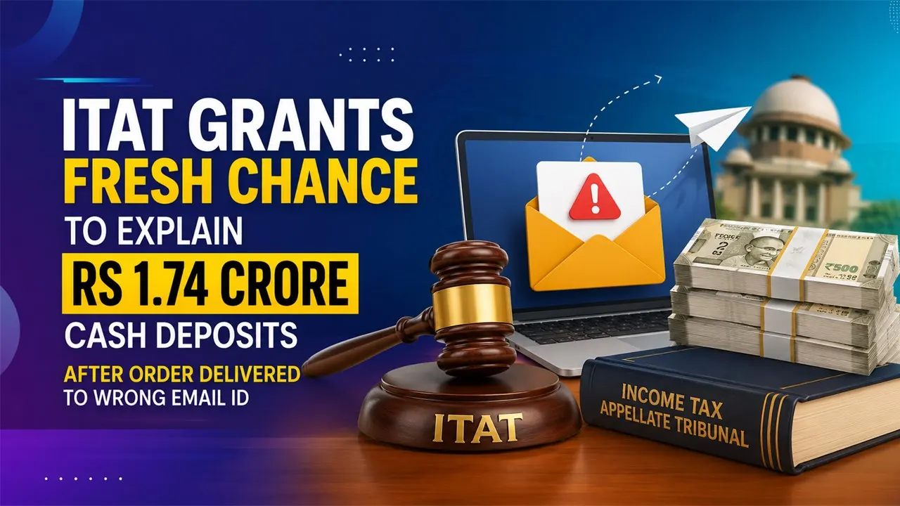 ITAT Grants Fresh Chance to Explain Rs 1.74 Crore Cash Deposits After Order Delivery to Wrong Email ID