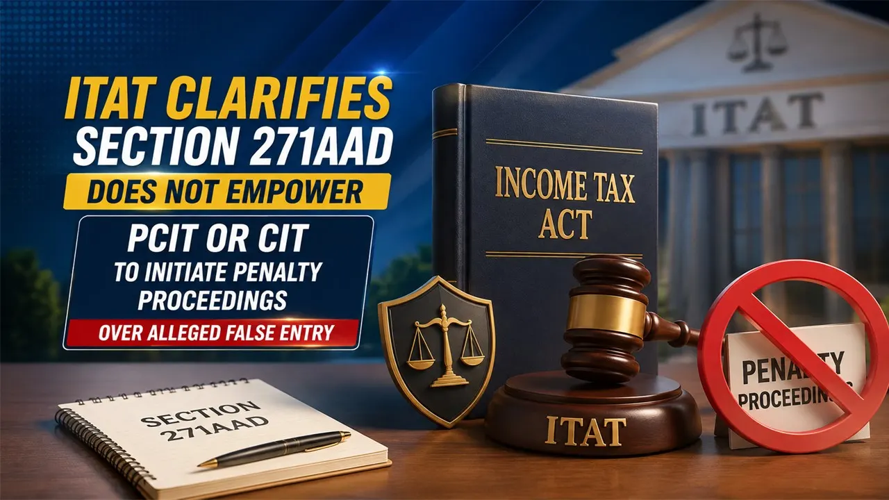 ITAT Clarifies Section 271AAD Does Not Empower PCIT or CIT to Initiate Penalty Proceedings Over Alleged False Entry 