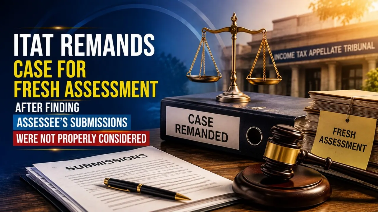ITAT Remands Case for Fresh Assessment After Finding Assessee’s Submissions Were Not Properly Considered