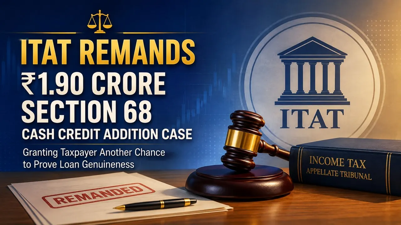 ITAT Remands Rs 1.90 Crore Section 68 Unexplained Cash Credit Addition Case, Granting Taxpayer Another Chance to Prove Loan Genuineness