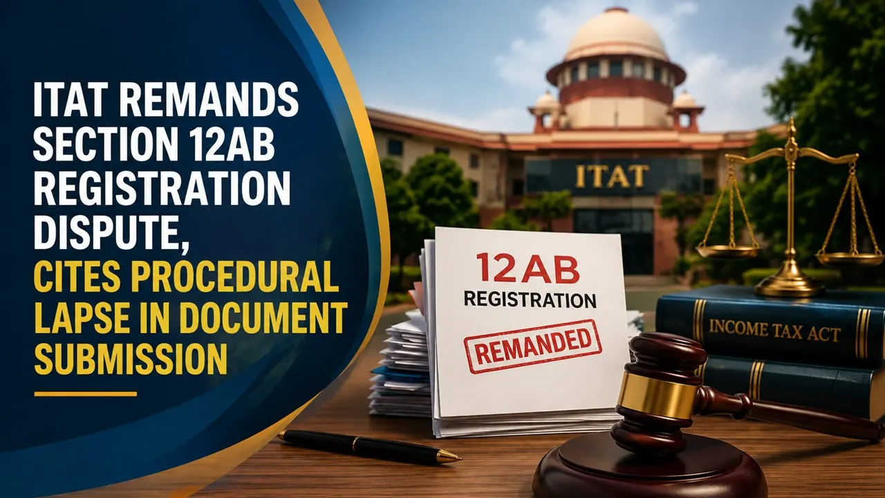 ITAT Remands Section 12AB Registration Dispute, Cites Procedural Lapse in Document Submission