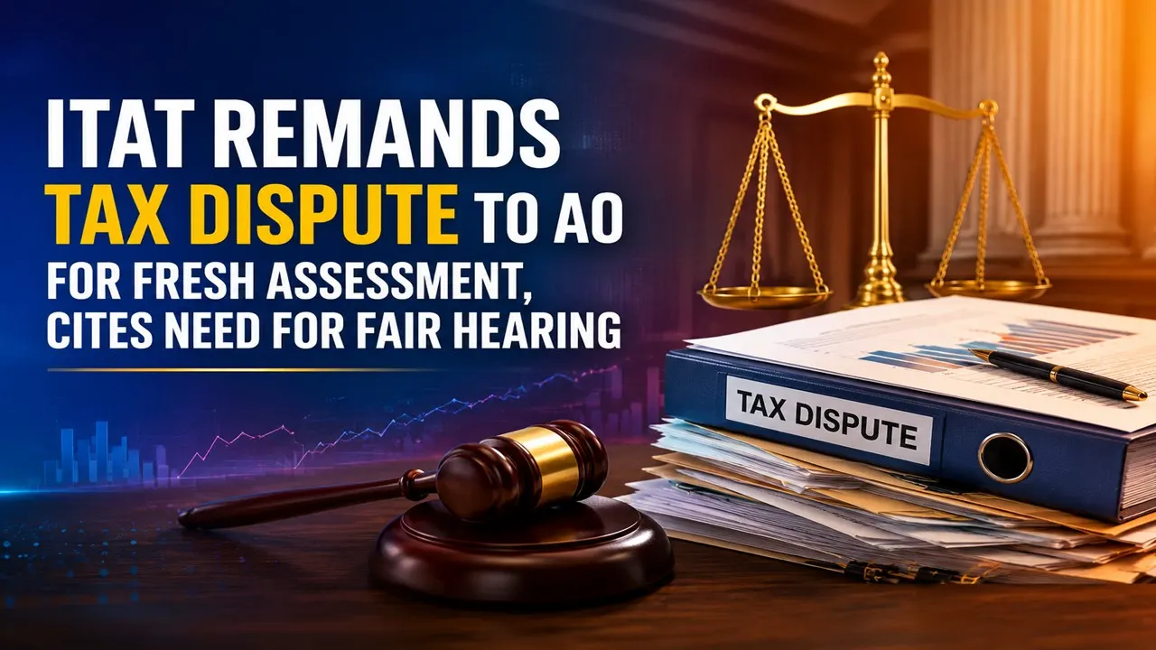 ITAT Remands Tax Dispute to AO for Fresh Assessment, Cites Need for Fair Hearing