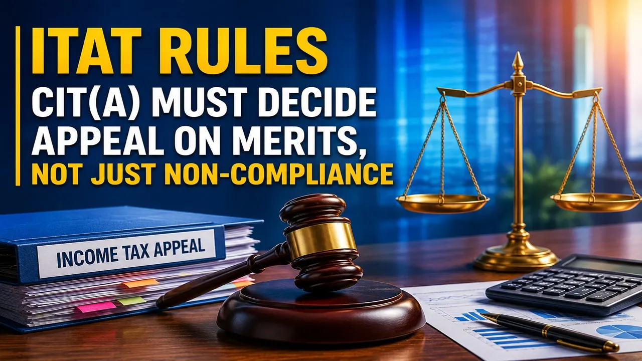 ITAT Rules CIT(A) Must Decide Appeal on Merits, Not Just Non-Compliance