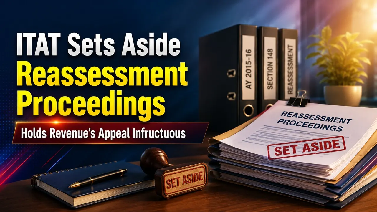 ITAT Sets Aside Reassessment Proceedings, Holds Revenue's Appeal Infructuous