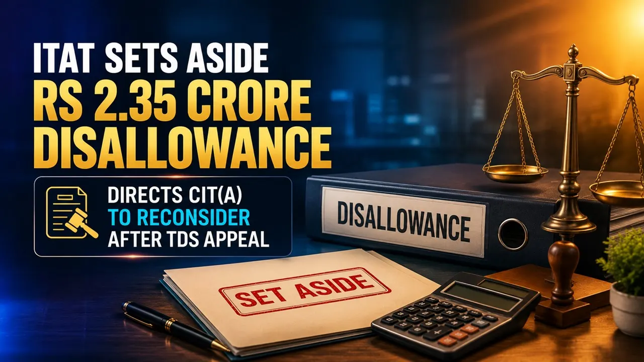 ITAT Sets Aside Rs 2.35 Crore Disallowance, Directs CIT(A) to Reconsider After TDS Appeal