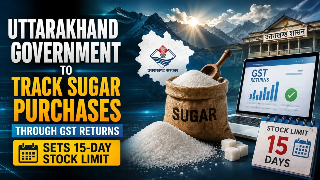 Uttarakhand Government to Track Sugar Purchases Through GST Returns, Sets 15-Day Stock Limit