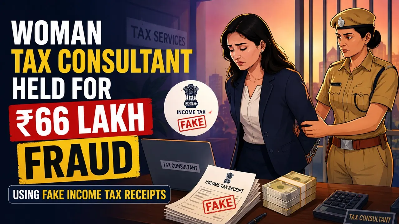 Woman Tax Consultant Held for Rs 66 Lakh Fraud Using Fake Income Tax Receipts