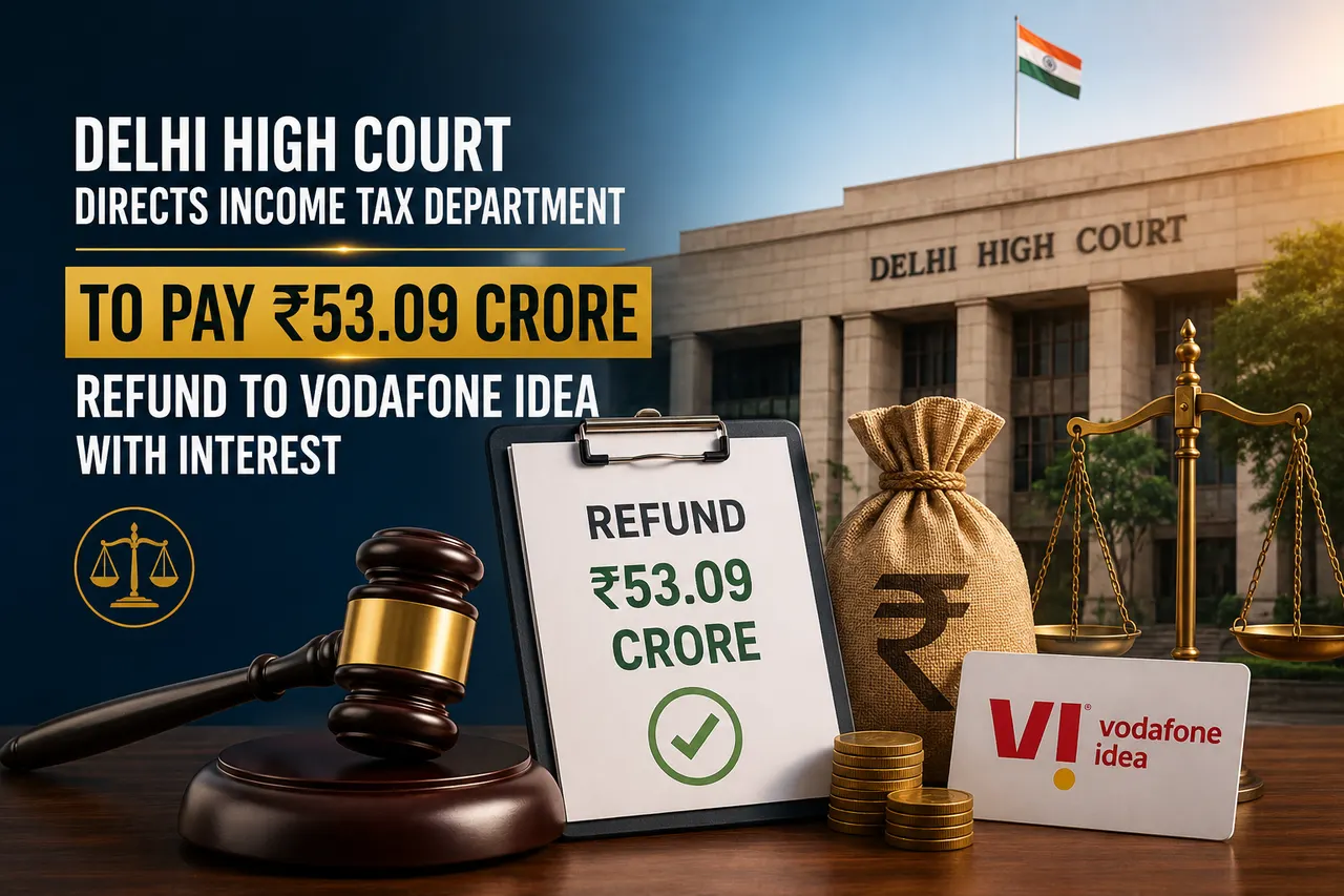  Delhi High Court Directs Income Tax Department to Pay Rs.53.09 Crore Refund to Vodafone Idea with Interest